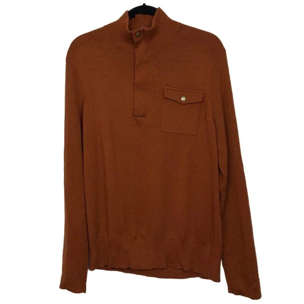 Banana Republic Rust Brown Merino Wool Blend Sweater